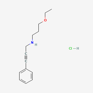 molecular formula C14H20ClNO B4166304 N-(3-ethoxypropyl)-3-phenyl-2-propyn-1-amine hydrochloride 