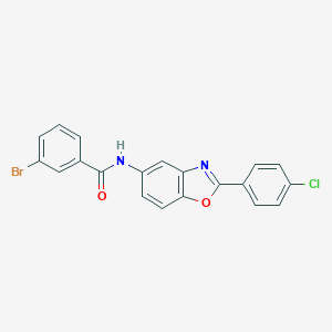 3-bromo-N-[2-(4-chlorophenyl)-1,3-benzoxazol-5-yl]benzamide