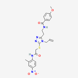 N-{2-[4-allyl-5-({2-[(2-methyl-4-nitrophenyl)amino]-2-oxoethyl}thio)-4H-1,2,4-triazol-3-yl]ethyl}-4-methoxybenzamide