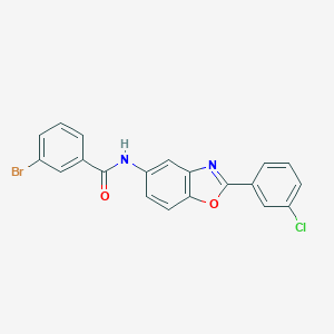 3-bromo-N-[2-(3-chlorophenyl)-1,3-benzoxazol-5-yl]benzamide