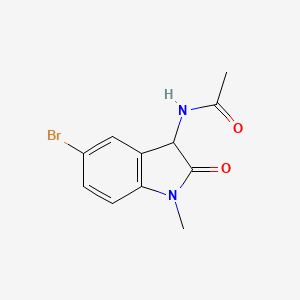molecular formula C11H11BrN2O2 B4166321 N-(5-bromo-1-methyl-2-oxo-2,3-dihydro-1H-indol-3-yl)acetamide 