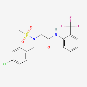 N~2~-(4-chlorobenzyl)-N~2~-(methylsulfonyl)-N~1~-[2-(trifluoromethyl)phenyl]glycinamide