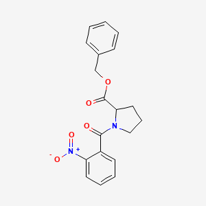 molecular formula C19H18N2O5 B4166357 benzyl 1-(2-nitrobenzoyl)prolinate 