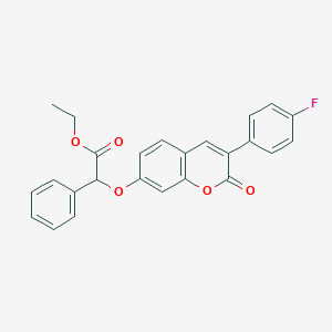 ethyl {[3-(4-fluorophenyl)-2-oxo-2H-chromen-7-yl]oxy}(phenyl)acetate