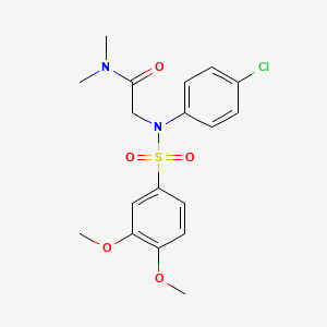 molecular formula C18H21ClN2O5S B4166380 N~2~-(4-chlorophenyl)-N~2~-[(3,4-dimethoxyphenyl)sulfonyl]-N~1~,N~1~-dimethylglycinamide 