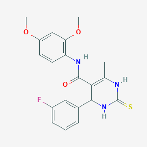N-(2,4-dimethoxyphenyl)-4-(3-fluorophenyl)-6-methyl-2-thioxo-1,2,3,4-tetrahydro-5-pyrimidinecarboxamide