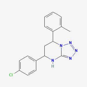 molecular formula C17H16ClN5 B4166407 5-(4-chlorophenyl)-7-(2-methylphenyl)-4,5,6,7-tetrahydrotetrazolo[1,5-a]pyrimidine 
