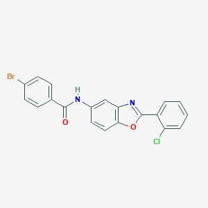 4-bromo-N-[2-(2-chlorophenyl)-1,3-benzoxazol-5-yl]benzamide