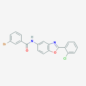 molecular formula C20H12BrClN2O2 B416642 3-bromo-N-[2-(2-chlorophenyl)-1,3-benzoxazol-5-yl]benzamide CAS No. 331650-41-0