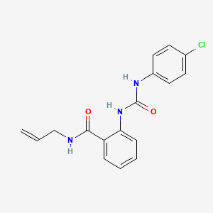 molecular formula C17H16ClN3O2 B4166426 N-allyl-2-({[(4-chlorophenyl)amino]carbonyl}amino)benzamide 