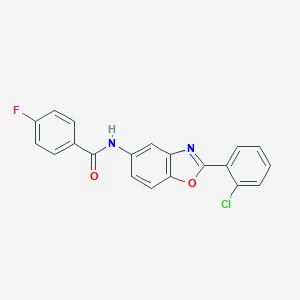 N-[2-(2-chlorophenyl)-1,3-benzoxazol-5-yl]-4-fluorobenzamide