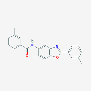molecular formula C22H18N2O2 B416645 3-methyl-N-[2-(3-methylphenyl)-1,3-benzoxazol-5-yl]benzamide 