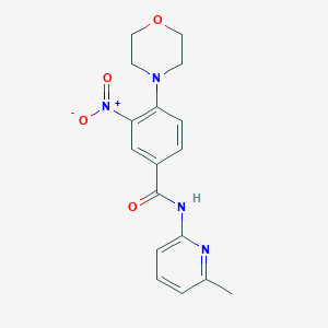 molecular formula C17H18N4O4 B4166450 N-(6-methyl-2-pyridinyl)-4-(4-morpholinyl)-3-nitrobenzamide 