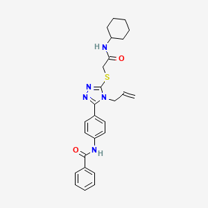 N-[4-(4-allyl-5-{[2-(cyclohexylamino)-2-oxoethyl]thio}-4H-1,2,4-triazol-3-yl)phenyl]benzamide