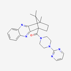 1,15,15-trimethyl-12-{[4-(2-pyrimidinyl)-1-piperazinyl]carbonyl}-3,10-diazatetracyclo[10.2.1.0~2,11~.0~4,9~]pentadeca-2(11),3,5,7,9-pentaene