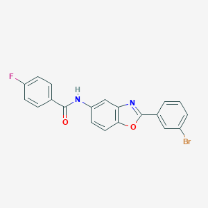 molecular formula C20H12BrFN2O2 B416649 N-[2-(3-bromophenyl)-1,3-benzoxazol-5-yl]-4-fluorobenzamide 