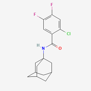 molecular formula C17H18ClF2NO B4166498 N-1-adamantyl-2-chloro-4,5-difluorobenzamide 