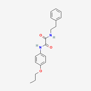 molecular formula C19H22N2O3 B4166533 N-(2-phenylethyl)-N'-(4-propoxyphenyl)ethanediamide 