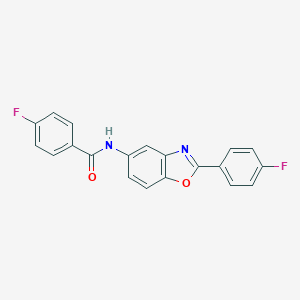 molecular formula C20H12F2N2O2 B416654 4-fluoro-N-[2-(4-fluorophenyl)-1,3-benzoxazol-5-yl]benzamide 