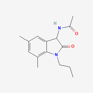 N-(5,7-dimethyl-2-oxo-1-propyl-2,3-dihydro-1H-indol-3-yl)acetamide