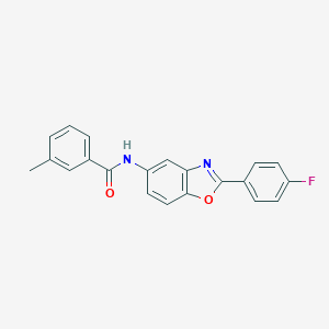 molecular formula C21H15FN2O2 B416656 N-[2-(4-fluorophenyl)-1,3-benzoxazol-5-yl]-3-methylbenzamide 