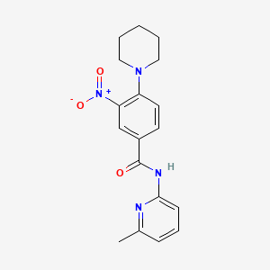 molecular formula C18H20N4O3 B4166567 N-(6-methyl-2-pyridinyl)-3-nitro-4-(1-piperidinyl)benzamide 