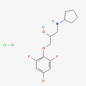 1-(4-bromo-2,6-difluorophenoxy)-3-(cyclopentylamino)-2-propanol hydrochloride