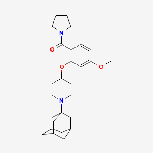molecular formula C27H38N2O3 B4166617 1-(1-adamantyl)-4-[5-methoxy-2-(1-pyrrolidinylcarbonyl)phenoxy]piperidine 