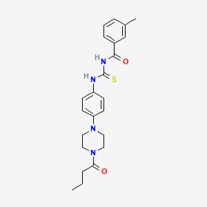 molecular formula C23H28N4O2S B4166630 N-({[4-(4-butyryl-1-piperazinyl)phenyl]amino}carbonothioyl)-3-methylbenzamide 