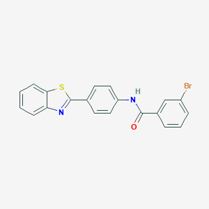 molecular formula C20H13BrN2OS B416664 N-(4-Benzothiazol-2-yl-phenyl)-3-bromo-benzamide 