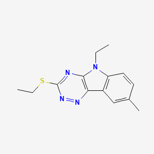 molecular formula C14H16N4S B4166668 5-ethyl-3-(ethylthio)-8-methyl-5H-[1,2,4]triazino[5,6-b]indole 