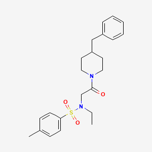 molecular formula C23H30N2O3S B4166681 N-[2-(4-benzyl-1-piperidinyl)-2-oxoethyl]-N-ethyl-4-methylbenzenesulfonamide 