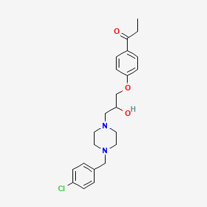 molecular formula C23H29ClN2O3 B4166689 1-(4-{3-[4-(4-chlorobenzyl)-1-piperazinyl]-2-hydroxypropoxy}phenyl)-1-propanone 