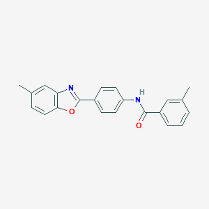 3-methyl-N-[4-(5-methyl-1,3-benzoxazol-2-yl)phenyl]benzamide