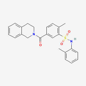 molecular formula C24H24N2O3S B4166702 5-(3,4-dihydro-2(1H)-isoquinolinylcarbonyl)-2-methyl-N-(2-methylphenyl)benzenesulfonamide 