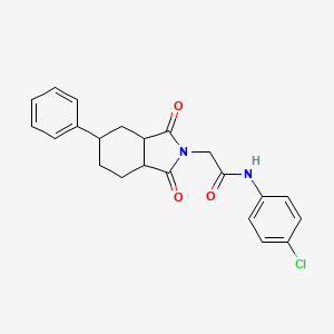 molecular formula C22H21ClN2O3 B4166708 N-(4-chlorophenyl)-2-(1,3-dioxo-5-phenyloctahydro-2H-isoindol-2-yl)acetamide 