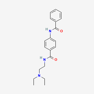 molecular formula C20H25N3O2 B4166709 4-(benzoylamino)-N-[2-(diethylamino)ethyl]benzamide 