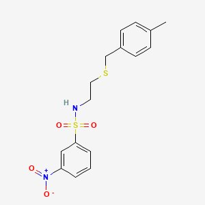 N-{2-[(4-methylbenzyl)thio]ethyl}-3-nitrobenzenesulfonamide