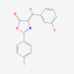 molecular formula C17H12FNO2 B416674 4-(3-Fluoro-benzylidene)-2-p-tolyl-4H-oxazol-5-one 