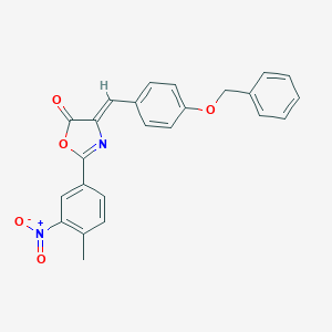 molecular formula C24H18N2O5 B416675 4-(4-Benzyloxy-benzylidene)-2-(4-methyl-3-nitro-phenyl)-4H-oxazol-5-one 