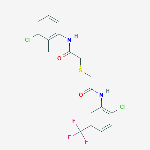 2-({2-[(3-chloro-2-methylphenyl)amino]-2-oxoethyl}thio)-N-[2-chloro-5-(trifluoromethyl)phenyl]acetamide