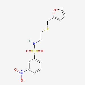 molecular formula C13H14N2O5S2 B4166762 N-{2-[(2-furylmethyl)thio]ethyl}-3-nitrobenzenesulfonamide 