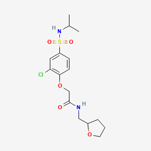 2-{2-chloro-4-[(isopropylamino)sulfonyl]phenoxy}-N-(tetrahydro-2-furanylmethyl)acetamide