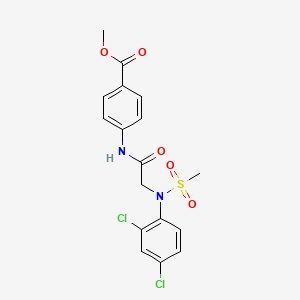 molecular formula C17H16Cl2N2O5S B4166802 methyl 4-{[N-(2,4-dichlorophenyl)-N-(methylsulfonyl)glycyl]amino}benzoate 