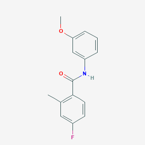 molecular formula C15H14FNO2 B4166864 4-fluoro-N-(3-methoxyphenyl)-2-methylbenzamide 