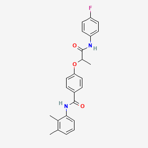 molecular formula C24H23FN2O3 B4166877 N-(2,3-dimethylphenyl)-4-{2-[(4-fluorophenyl)amino]-1-methyl-2-oxoethoxy}benzamide 