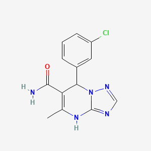 molecular formula C13H12ClN5O B4166892 7-(3-chlorophenyl)-5-methyl-4,7-dihydro[1,2,4]triazolo[1,5-a]pyrimidine-6-carboxamide 