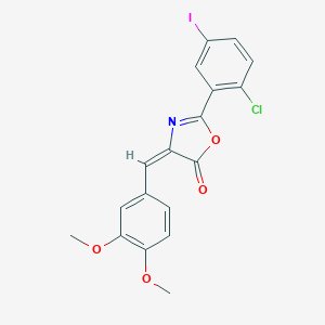 2-(2-chloro-5-iodophenyl)-4-(3,4-dimethoxybenzylidene)-1,3-oxazol-5(4H)-one