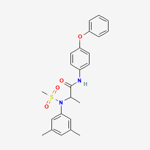 molecular formula C24H26N2O4S B4166902 N~2~-(3,5-dimethylphenyl)-N~2~-(methylsulfonyl)-N~1~-(4-phenoxyphenyl)alaninamide 