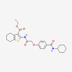 ethyl 2-[({4-[(cyclohexylamino)carbonyl]phenoxy}acetyl)amino]-4,5,6,7-tetrahydro-1-benzothiophene-3-carboxylate